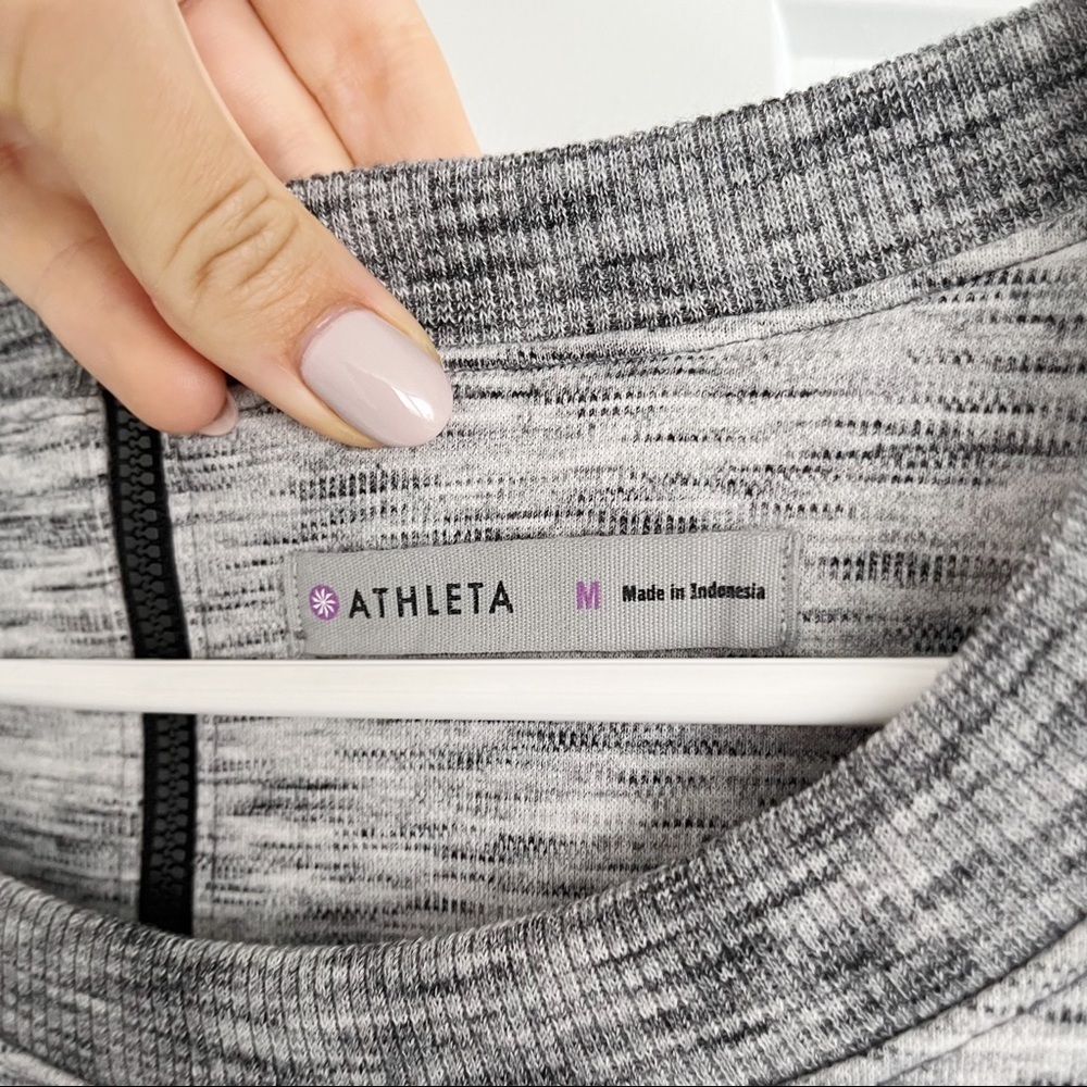 Athleta En Route Fit & Flare Heather Gray Dress - Picture 3 of 5